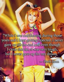 Park Bom quote! - 2ne1 Picture