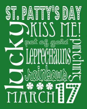 cute subway art full of St. Patrick's Day sayings. She also has a cute ...