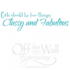 Classy and Fabulous Coco Channel quote, vinyl decal