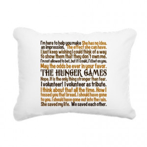 ... > Cinna Living Room > Hunger Games Quotes Rectangular Canvas Pillow
