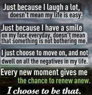 Don't dwell on the negatives....