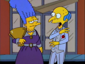 ... up dating and almost marrying Marge's mother, Jackie, on The Simpsons