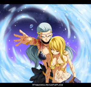 Fairy Tail 384 - Aquarius and Lucy by StingCunha