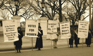... of women’s suffrage protest at the White House. (WNV/Nadine Bloch