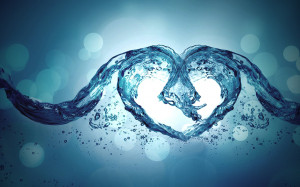 Blue Water Heart | 1680 x 1050 | Download | Close