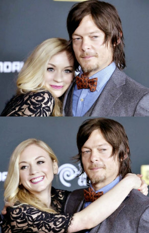 Emily Kinney And Norman Reedus Kiss