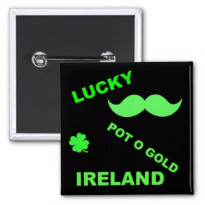 Irish Lucky Pot o Gold Quotes Button