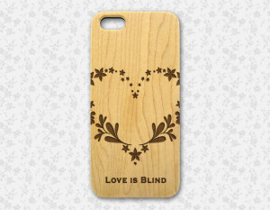 iphone 4 Love Quote Case, engraved natural wood iphone 4s 5s 5C case ...