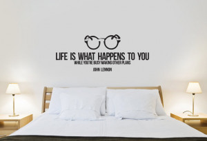 John Lennon 'Life' Wall Sticker Quote, Home Decor, Inspirational, Art ...