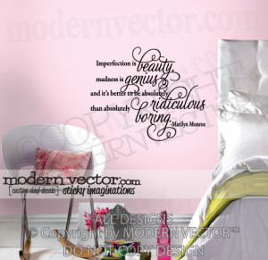 Details about Marilyn Monroe Quote Vinyl Wall Quote Decal BEAUTY
