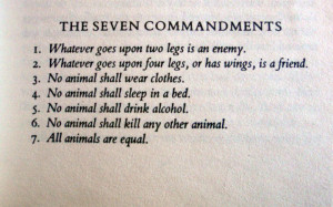Animal Farm Seven Commandments. Sayings For Growing Old With Humor ...