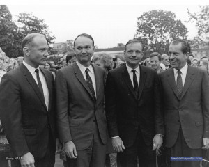 The Apollo 11 astronauts, Edwin Aldrin, Michael Collins, Neil ...