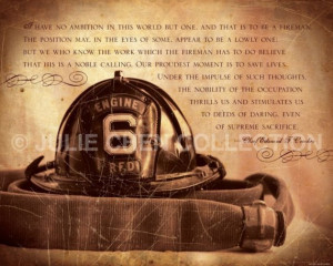 FIREMAN Keepsake Inspirational Art 8x10 Fine Art Print Family and Job ...