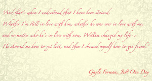 day by gayle forman just one