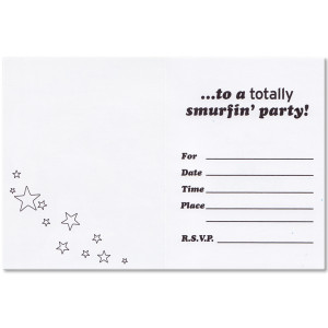 Smurfs Party Invitations And Envelopes The Supplies Kootation Com ...