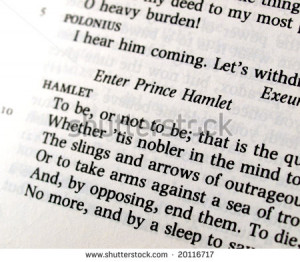 Shakespeare's Hamlet To be or not to be - stock photo