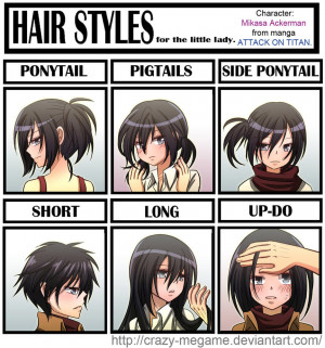 Attack Of Titan:Mikasa's Hair meme by Crazy-megame