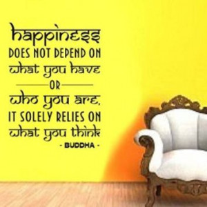 Wall Decals Quotes Buddha Quote Sign Words Happiness Wall Vinyl Decal ...