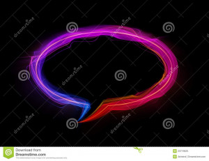 Stock Photo: Shaped streaks of light - quote shape