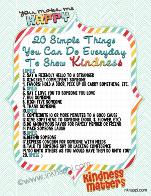 things you can do every day to show kindness yourself toward others ...