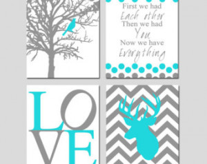 ... First We Had Each Other Quote, Chevron Deer, LOVE - Choose Your Colors