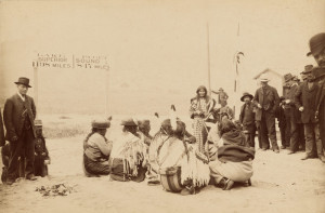 Jay Haynes. Indian Council at Last Spike, 1883. Henry Villard ...