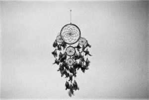 black and white, dream catcher, photography, pretty, vintage