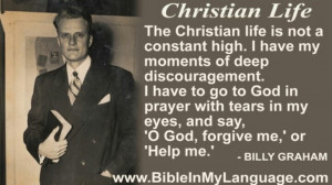 The christian life is not a constant high. O god forgive me