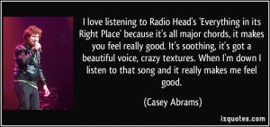 love listening to Radio Head's 'Everything in its Right Place ...