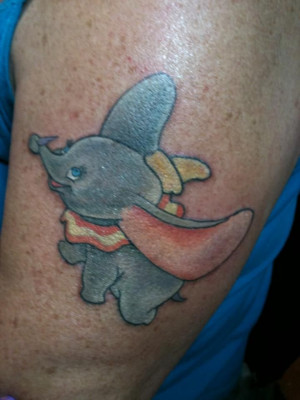 Disney Dumbo Tattoo by Lauren Quinn www.satori-ink.com