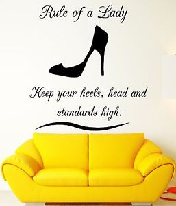 Wall-Decal-Quote-Rule-Lady-Woman-Girl-Vinyl-Stickers-Art-Mural-ig2577