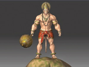Powerful Lord Hanuman 3d Pic