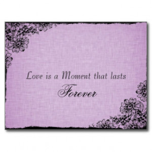 Vintage Style Love Quote Purple Save the Date Post Cards