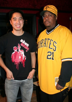 Director Steve Nguyen with voice over actor, Eric McAlister.