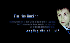 TV Show - Doctor Who Tv Sci Fi Quote Time Lord David Tennant Wallpaper