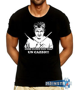 ... su T-SHIRT MAGLIETTA GORDON RAMSAY FRASI QUOTES HELL'S KITCHEN