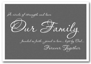 Show details for Family Quote Our Family Together Forever Grey
