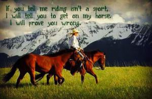 You Say Horseback Riding