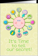 We’re Expecting New Baby Announcements Cute Baby Clock card ...