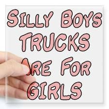 Trucks Are For Girls Square Sticker 3