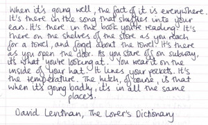 The Lover’s Dictionary - David Levithan