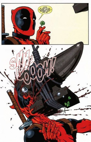 Oh Deadpool..I can only imagine what a broken mirror brings you