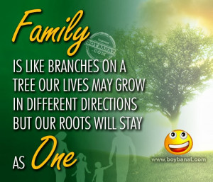 Happy Family Quotes Tagalog Family is like branches on a
