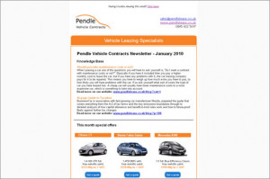 des: newsletter for car leasing company allowing recipients to request ...