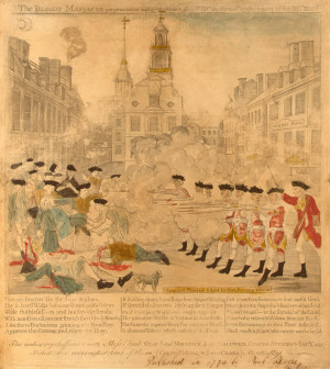 Picture of the Boston Massacre Engraved by Paul Revere