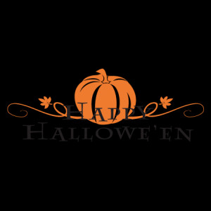 Happy Halloween Pumpkin & Leaves Wall Quotes™ Decal