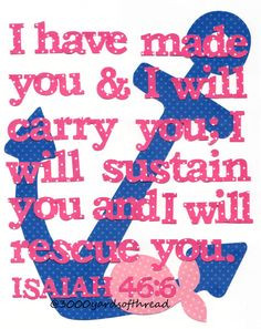 Nautical Navy blue and pink Bible Verse by 3000yardsofthread, $14.00 ...