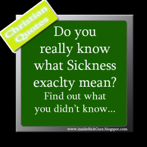 What Is Sickness - Do You Really Know What Sickness Means on the Bible ...