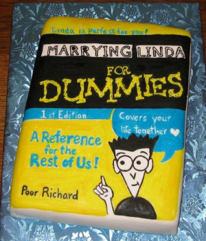 Funny Groom's Cake in the For Dummies book series theme.JPG