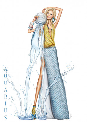 Aquarius – A stunning birthday card for the girl born between Jan 21 ...
